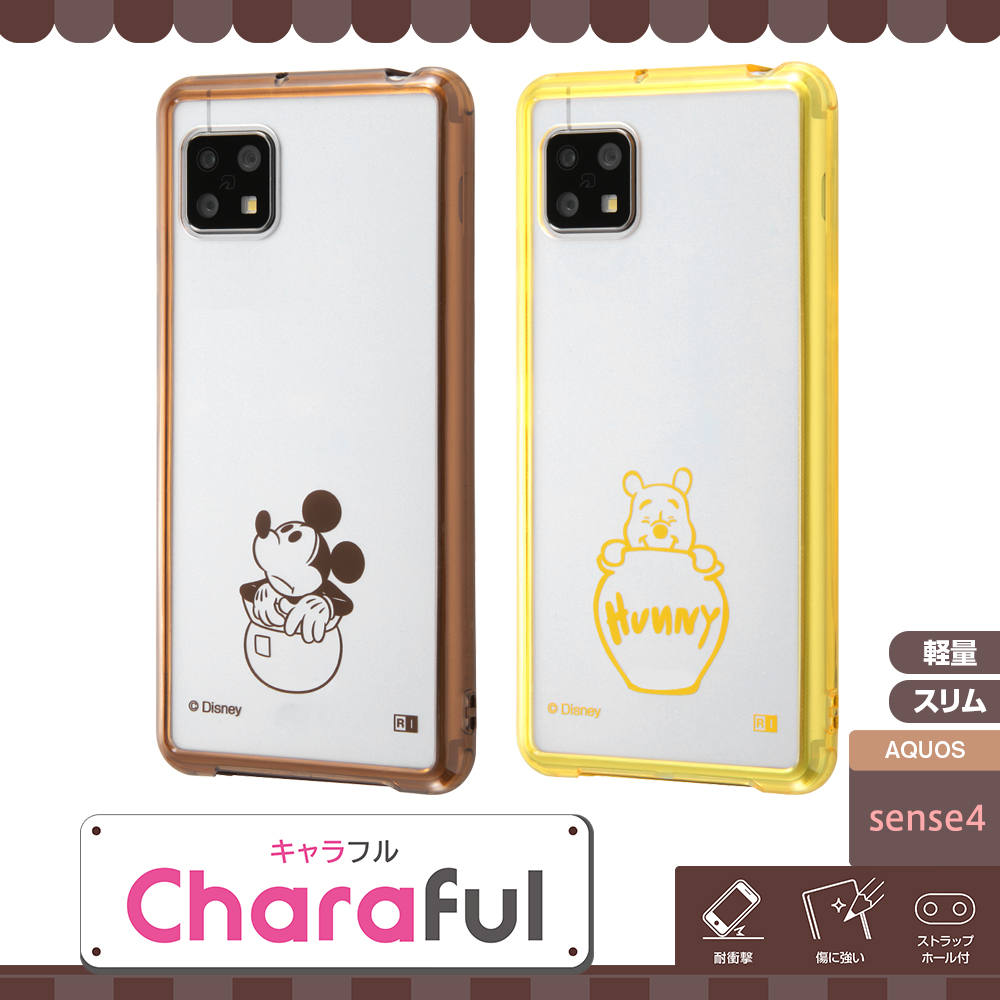 Top1 Com 本店 Aquos Sense4 ディズニーキャラクター ハイブリッドケース Charaful