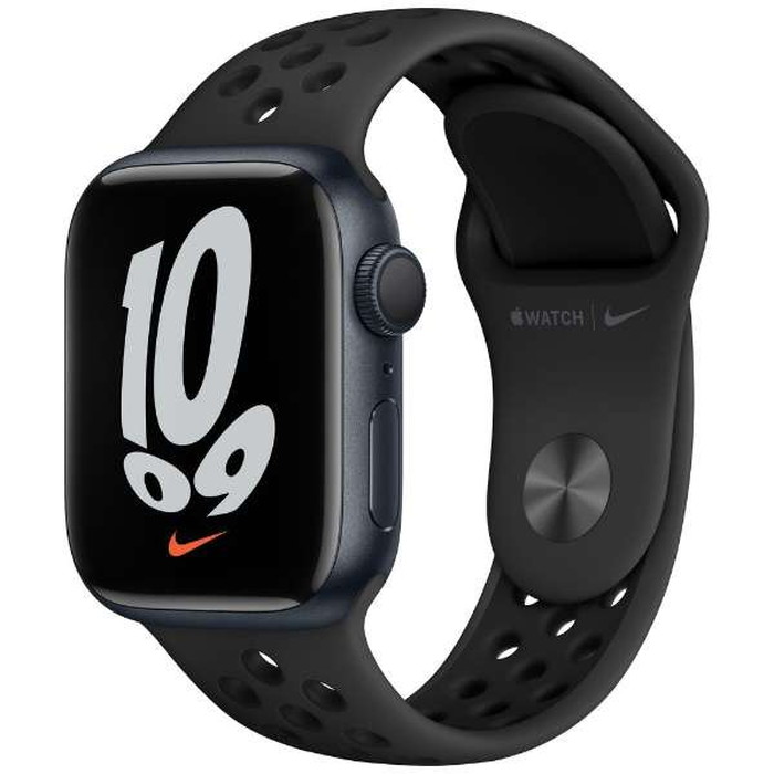 TOP1.com【本店】 / アップル MKN43JA Apple Watch Nike Series7 GPSモデル 41mm アンスラサイト  ブラックNikeスポーツバンド アップルウォッチ 耐水性 防水 ダイエット