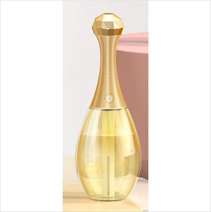 Top1 Com 本店 Usb加湿器 香水瓶 Perfume Bottle Humidifier イエロー 卓上 ミスト 寝室 オフィス インテリア 映え ライト かわいい おしゃれ オシャレ